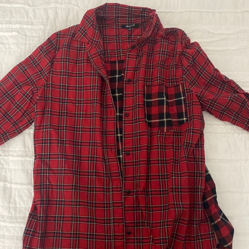 Madewell plaid button up.